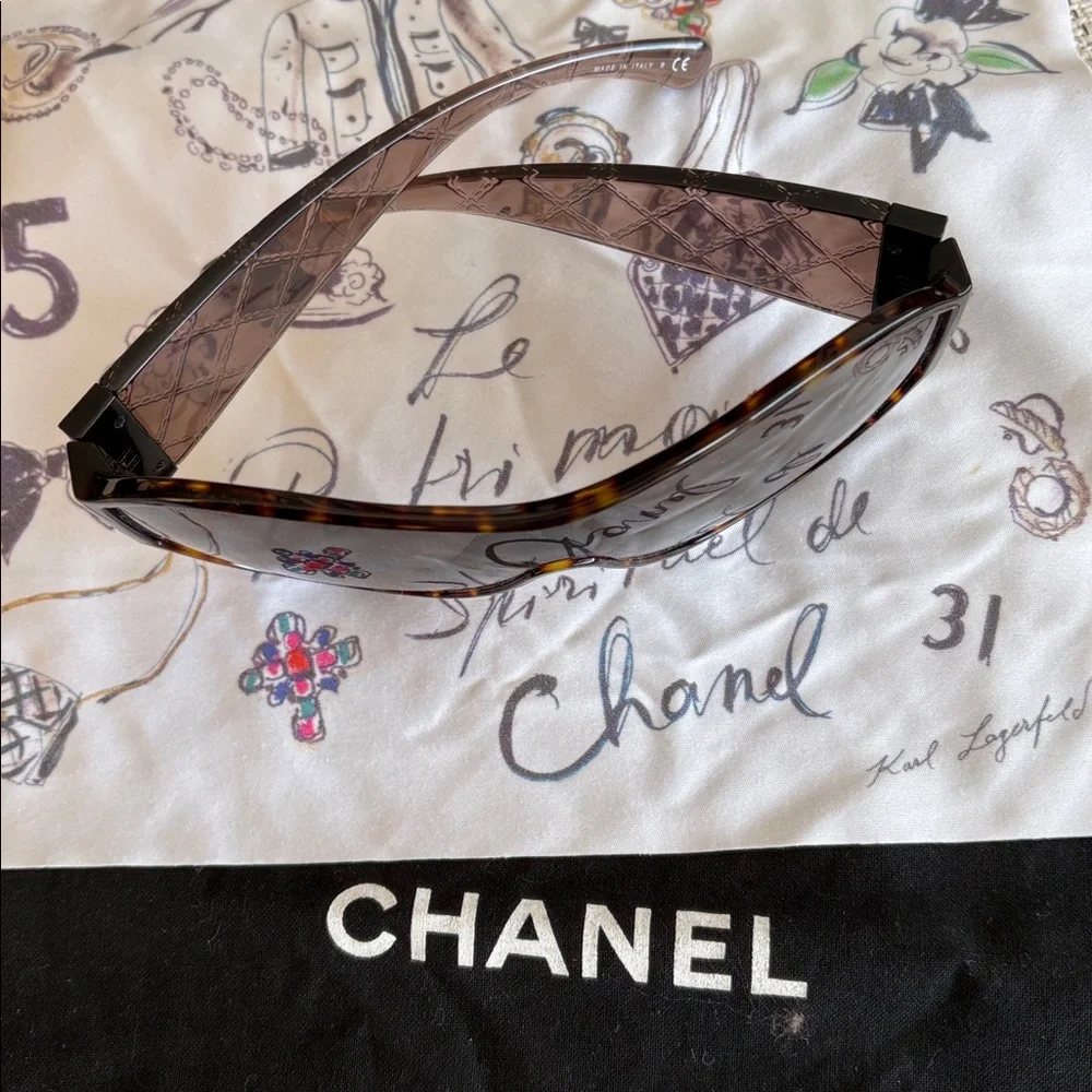 Chanel Brown Tone Sunglasses - Picture 9 of 13